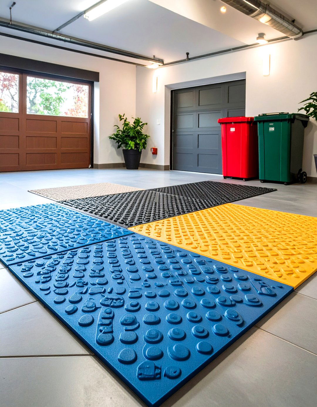 Durable Rubber Tile Garage Entryway Flooring - 20 Garage Entryway Ideas