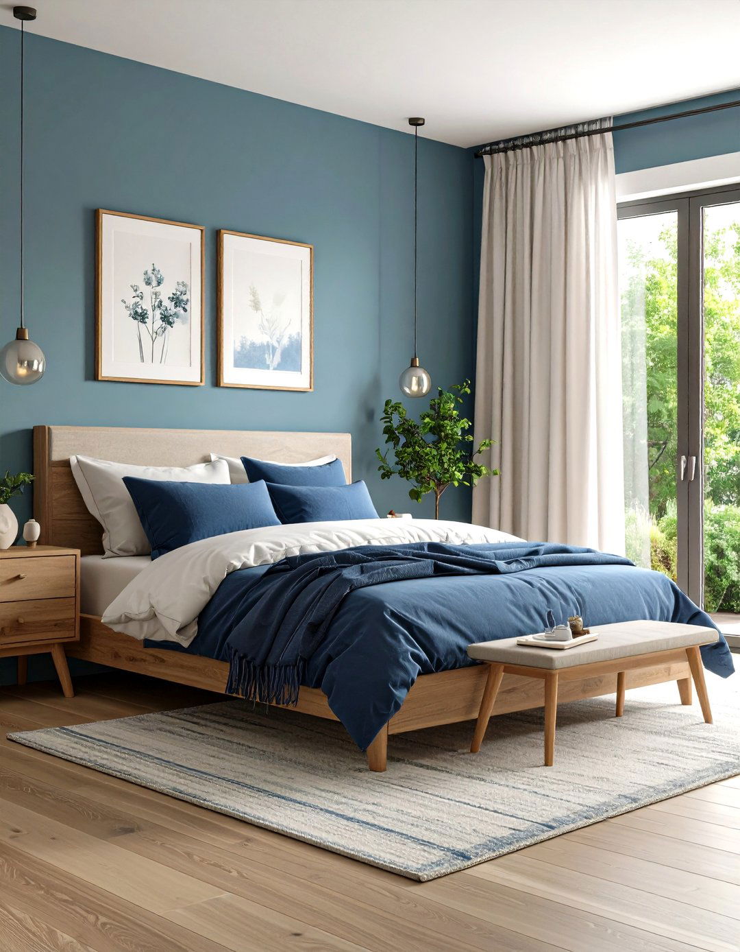 Dusty Blue Bedroom Paint Color as Modern Neutral - 20 Bedroom Paint Colors