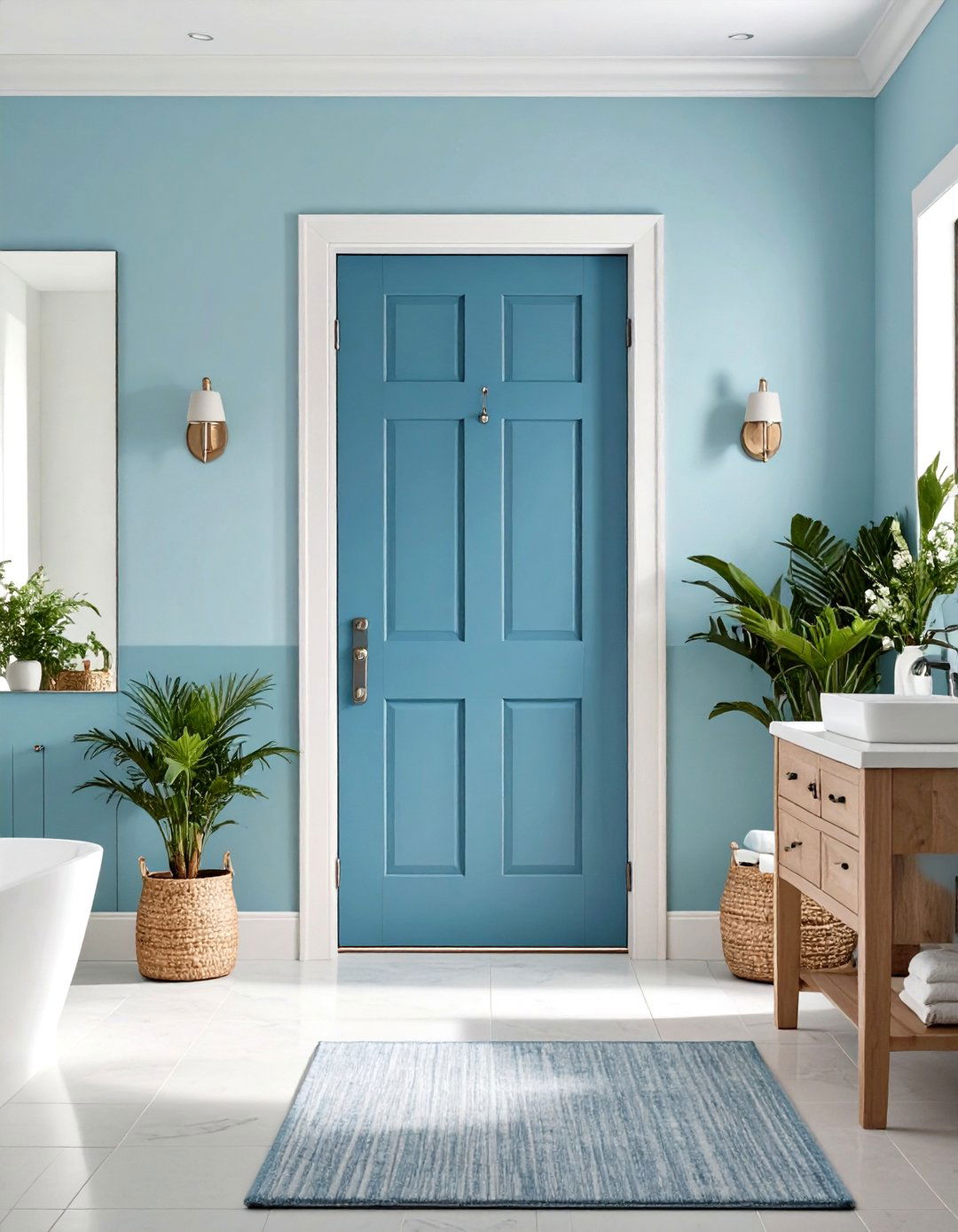 Dusty Blue Interior Door Color - 20 Interior Door Color Ideas