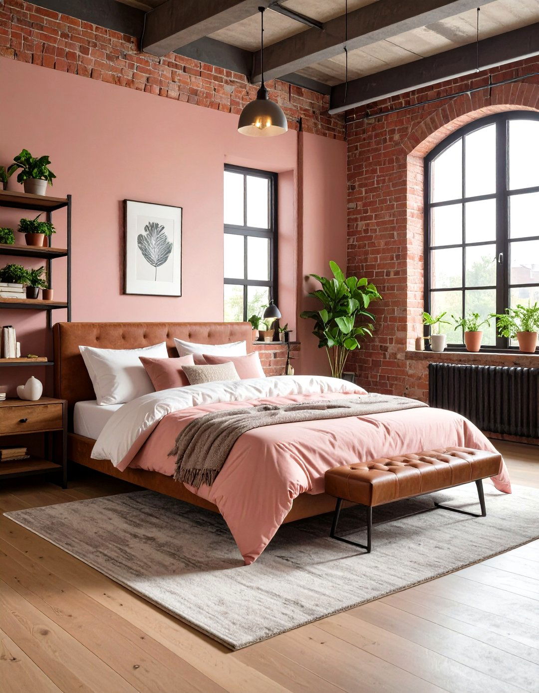 Dusty Pink Room Industrial Chic - 20 Pink Room Ideas