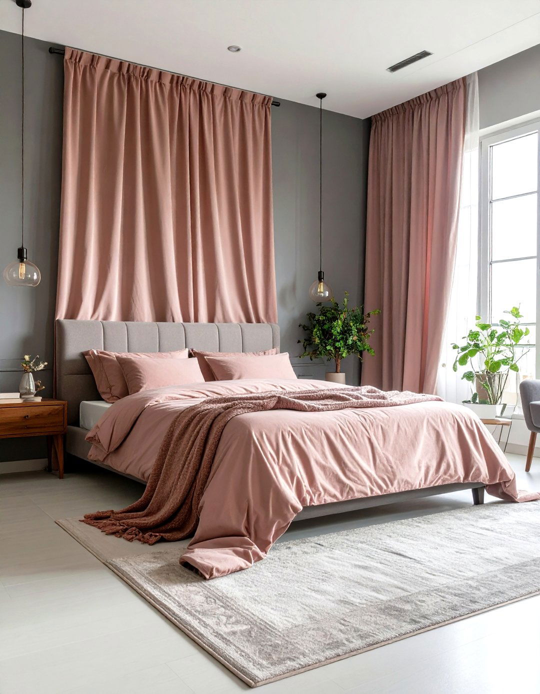 Dusty Rose Curtains for Gray Walls - 20 What Color Curtains Go With Gray Walls