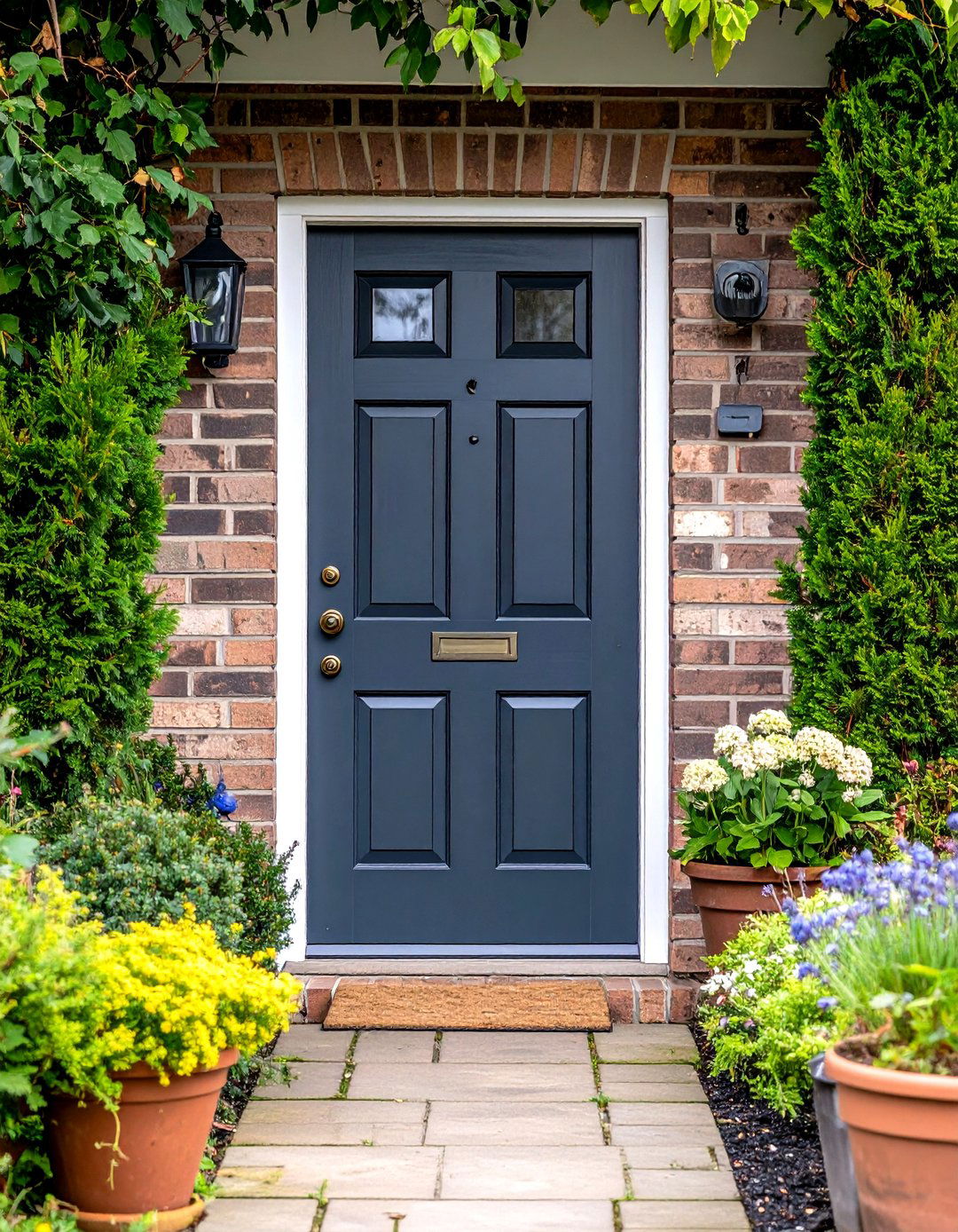Dutch Split Everyday Ease - 20 Dark Gray Front Door Ideas