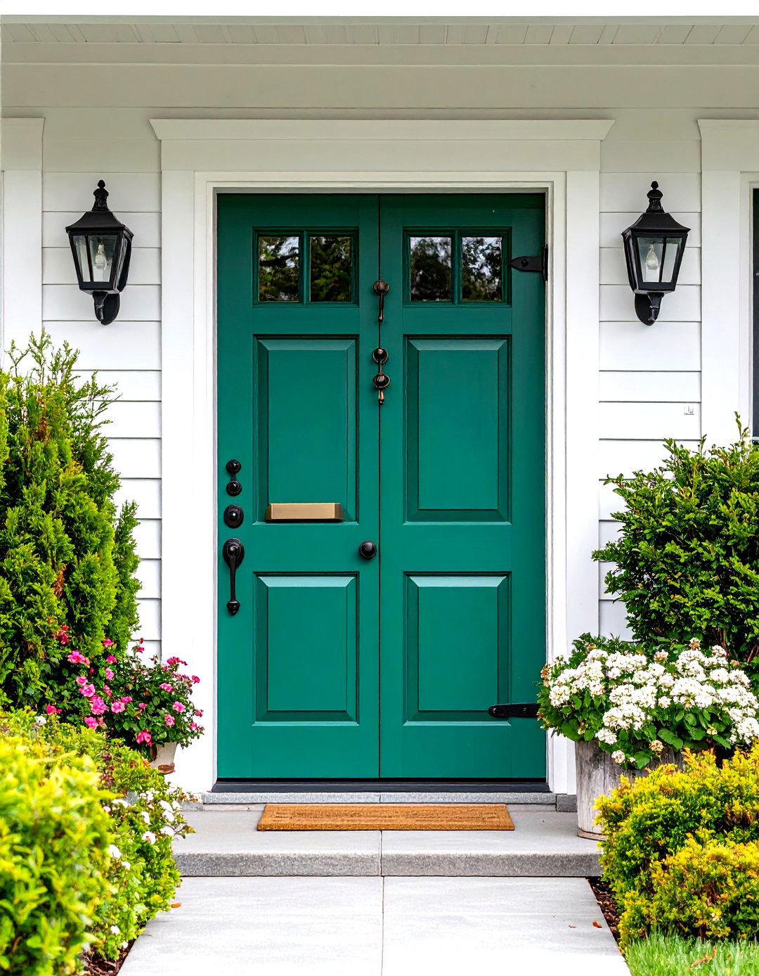 Dutch Style Split Personality - 20 Emerald Green Front Door Ideas