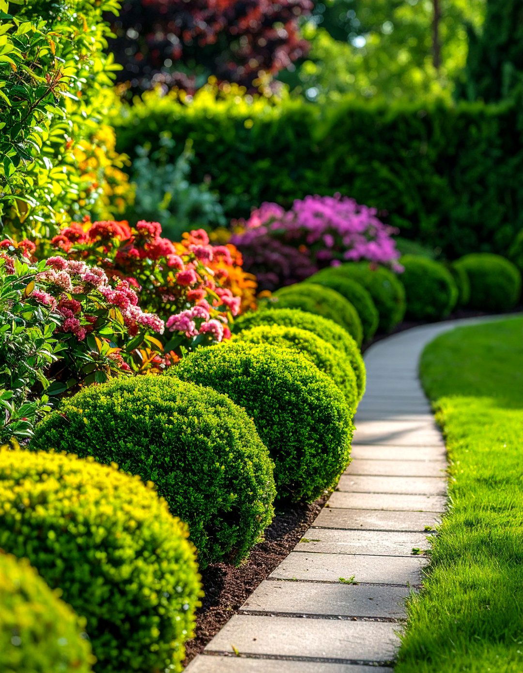 Dwarf Boxwood Border for the Walkway - 20 Front Yard Boxwood Shrubs