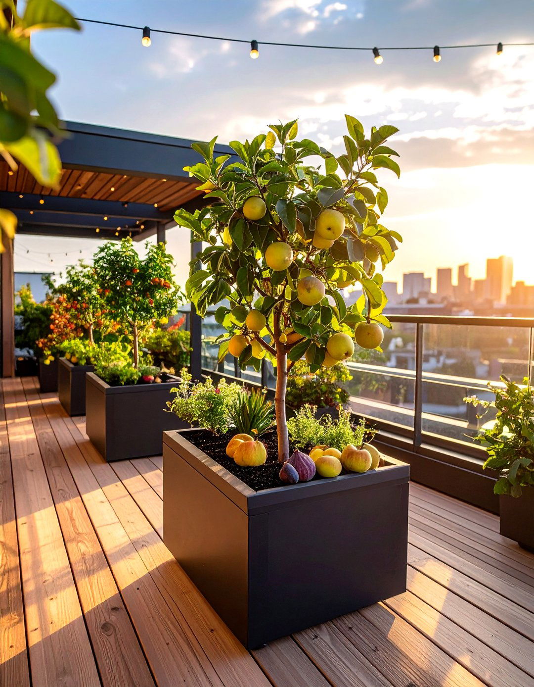 Dwarf Fruit Trees for a Charming Rooftop Garden Orchard - 20 Rooftop Garden Ideas