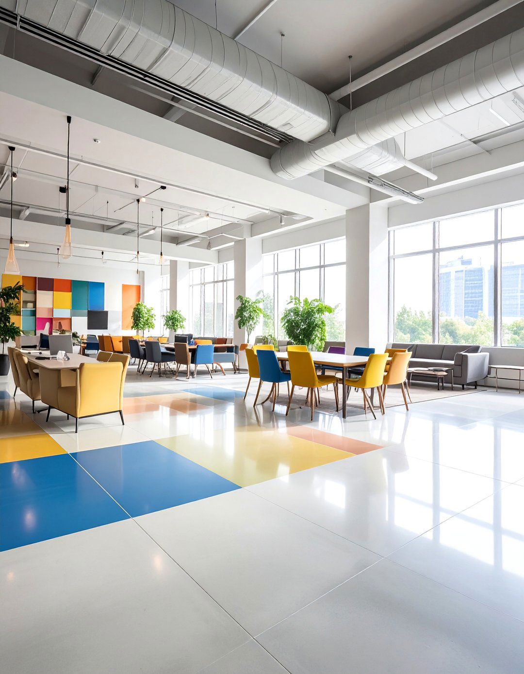 Dyed Concrete Floors with Vibrant Color Options - 20 Concrete Floor Ideas