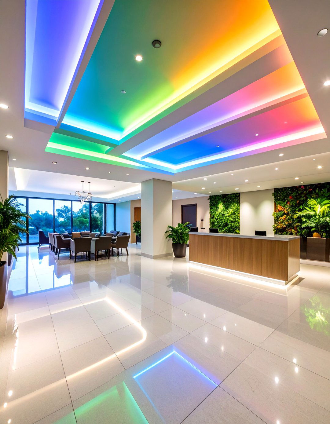 Dynamic RGBW Smart Panel Drop Ceiling Lighting - 20 Drop Ceiling Lighting Ideas