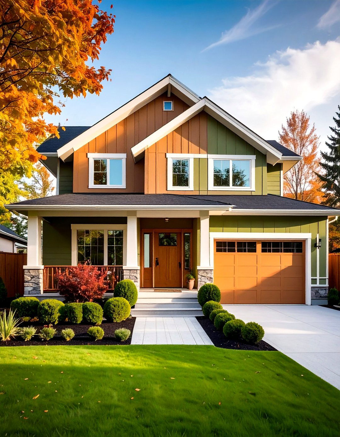 Dynamic Two Tone Exterior House Color Combinations - 20 Exterior House Colors & Inspiration