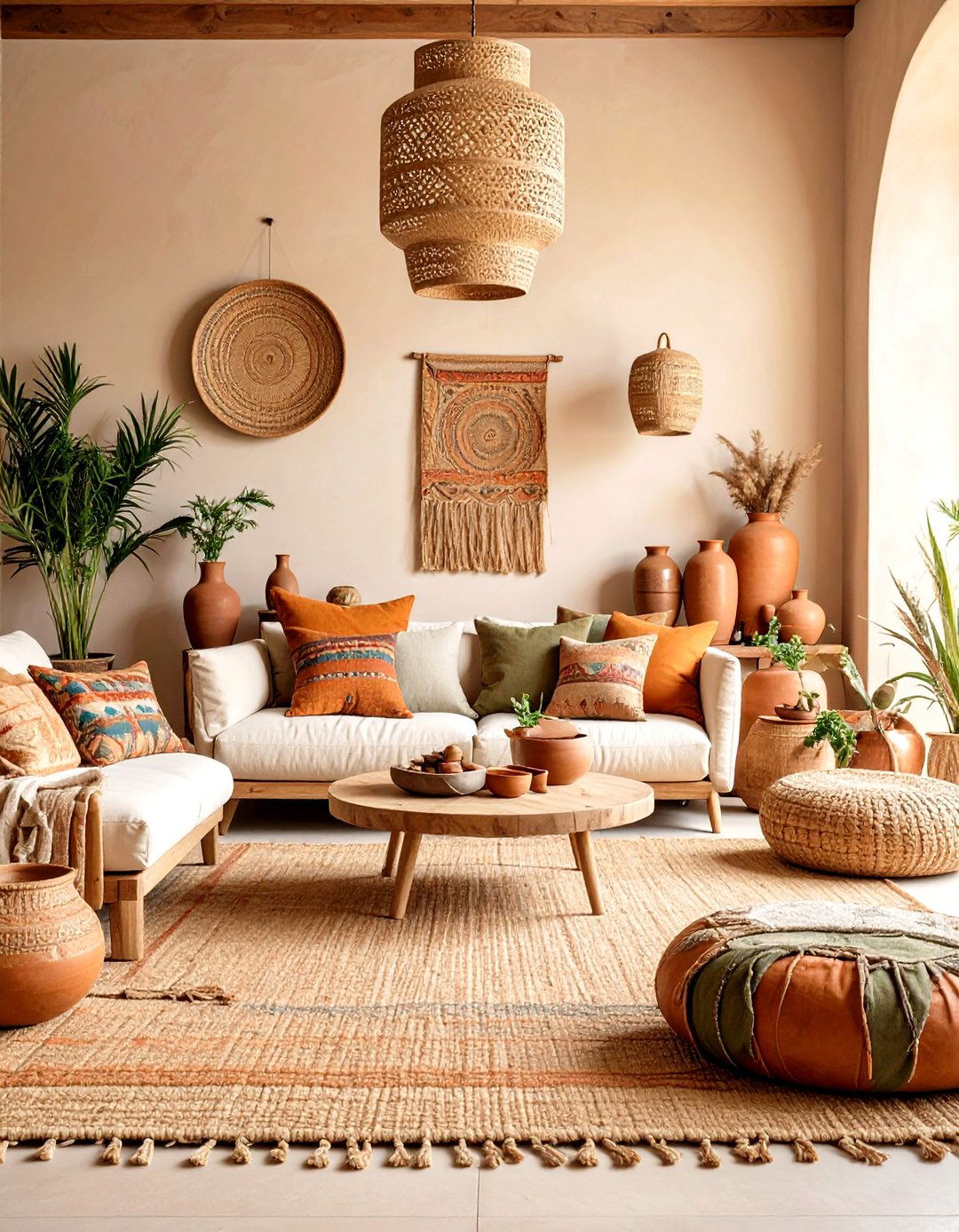 Earth Tone Ensemble - 20 Dulux Egyptian Cotton Living Room Ideas