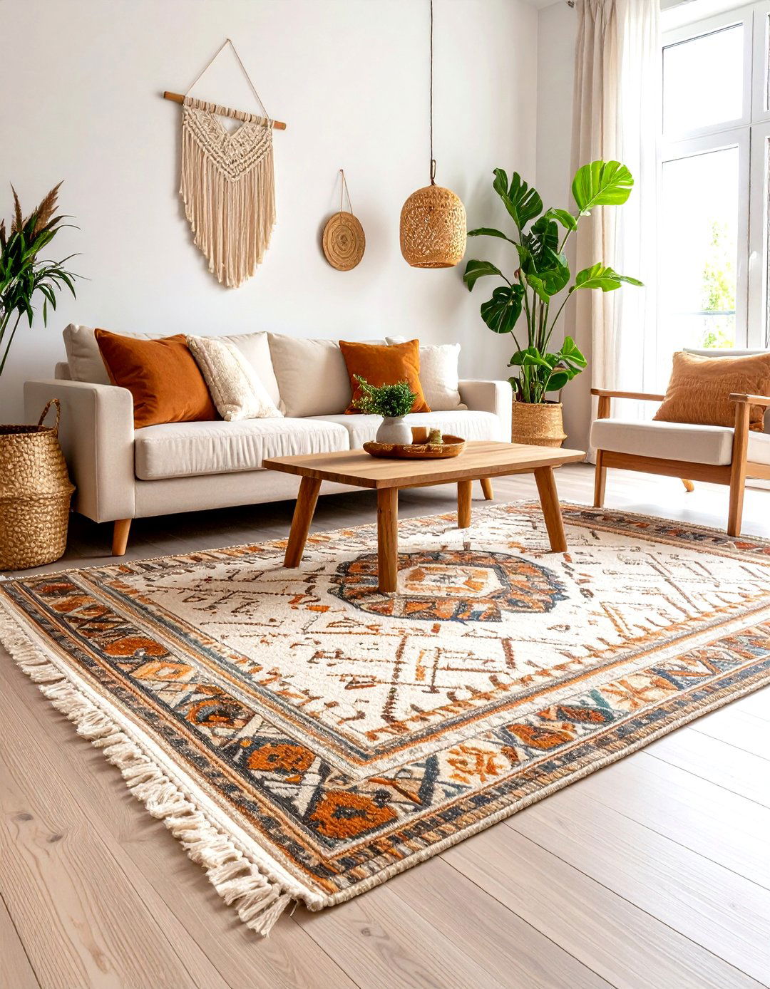 Earth Tone Neutral Boho Rug - 20 Boho Rug Ideas