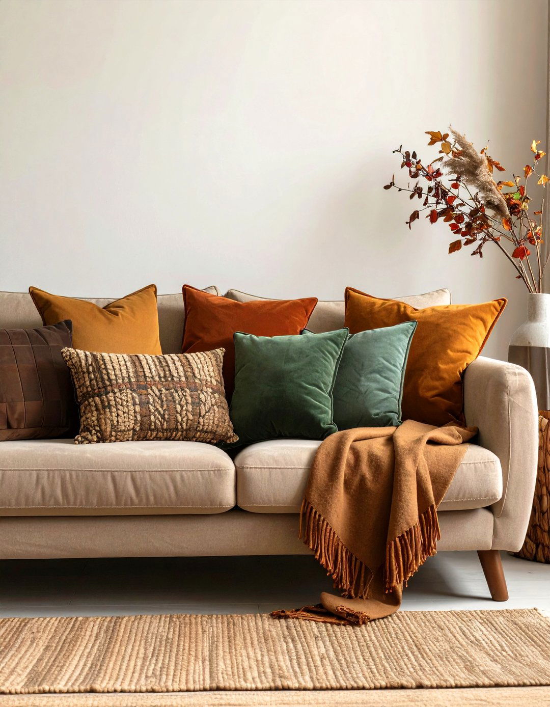 Earth Tone Palettes Ground the Boho Living Room - 20 Boho Living Room Ideas