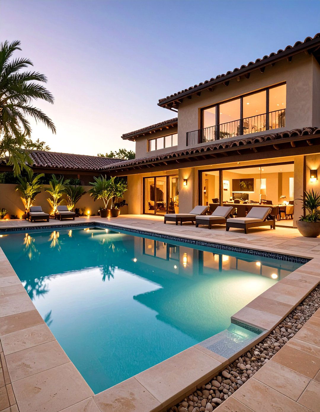 Earth Tone Waterline Pool Tile Harmony - 20 Waterline Pool Tile Ideas