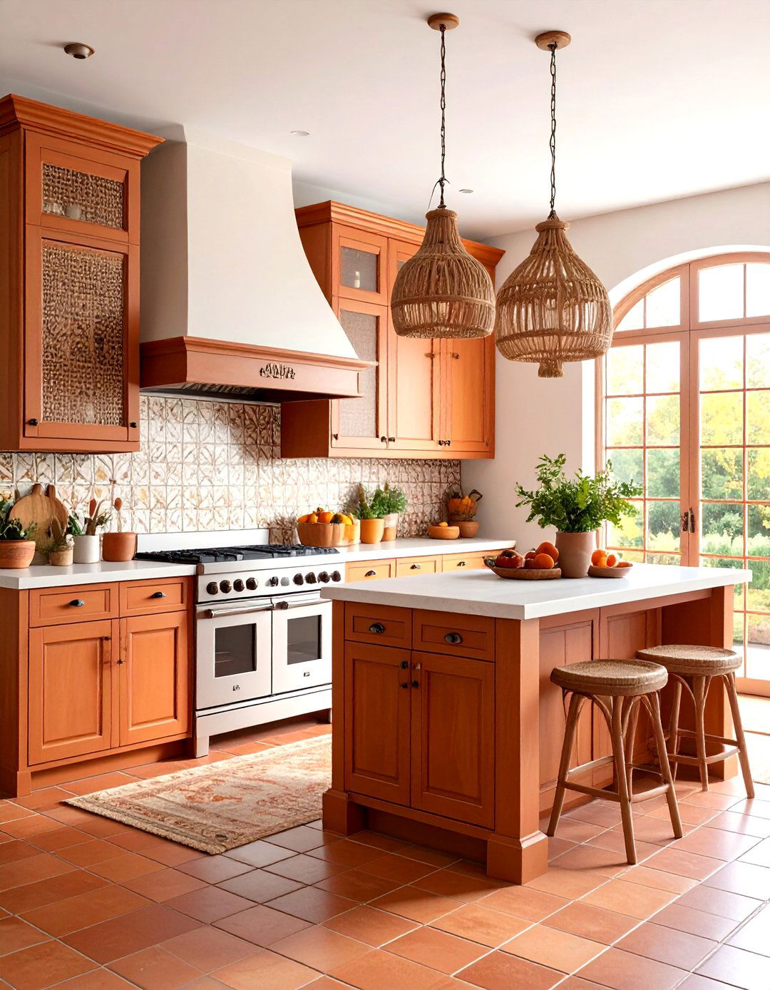 Earthy Brown Boho Kitchen - 20 Brown Kitchen Ideas