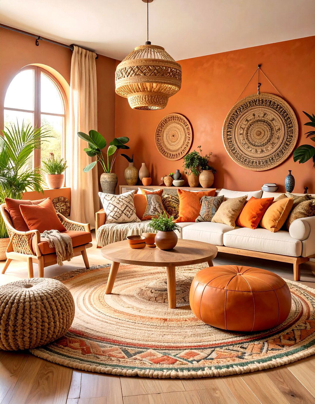 Earthy Neutral Boho Living Room Foundation - 20 Colorful Boho Living Room Ideas