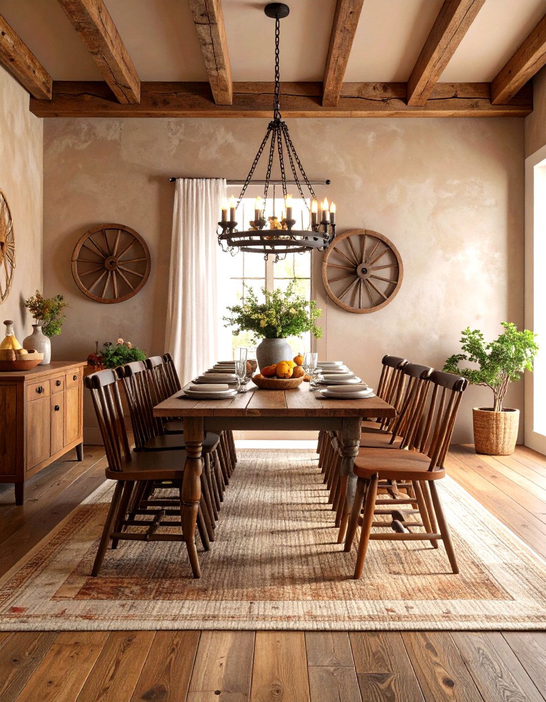 Earthy Rustic Masculine Dining Room - 20 masculine dining room ideas