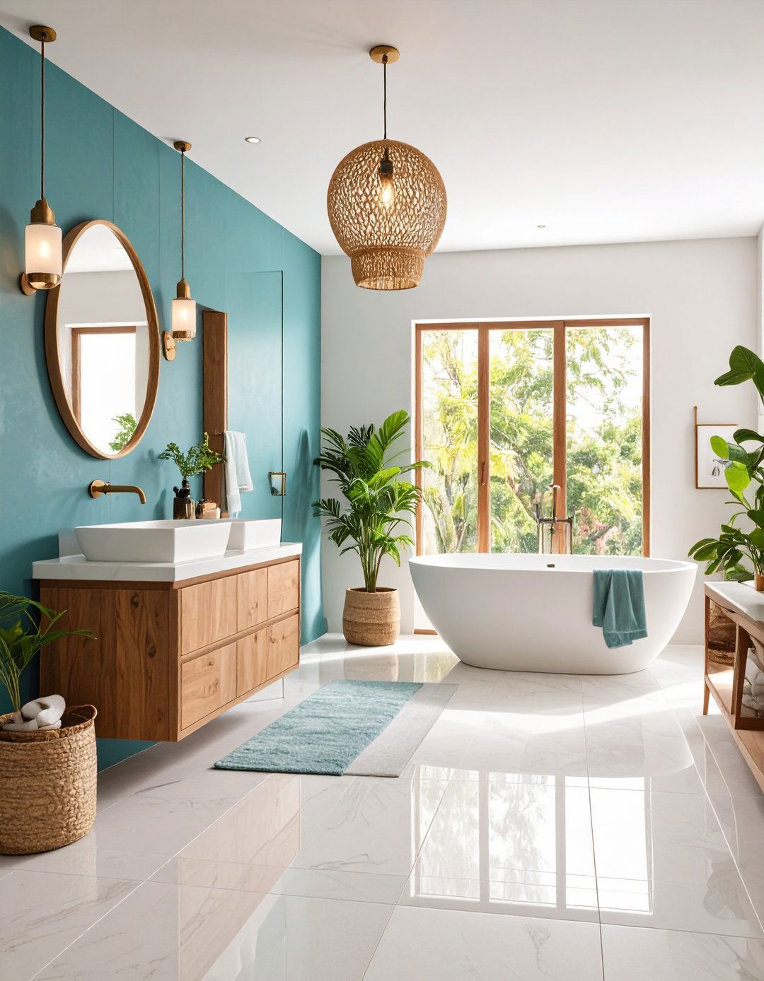 Easy Clean Surfaces Simplify Family Bathroom Upkeep - 20 Family Bathroom Ideas