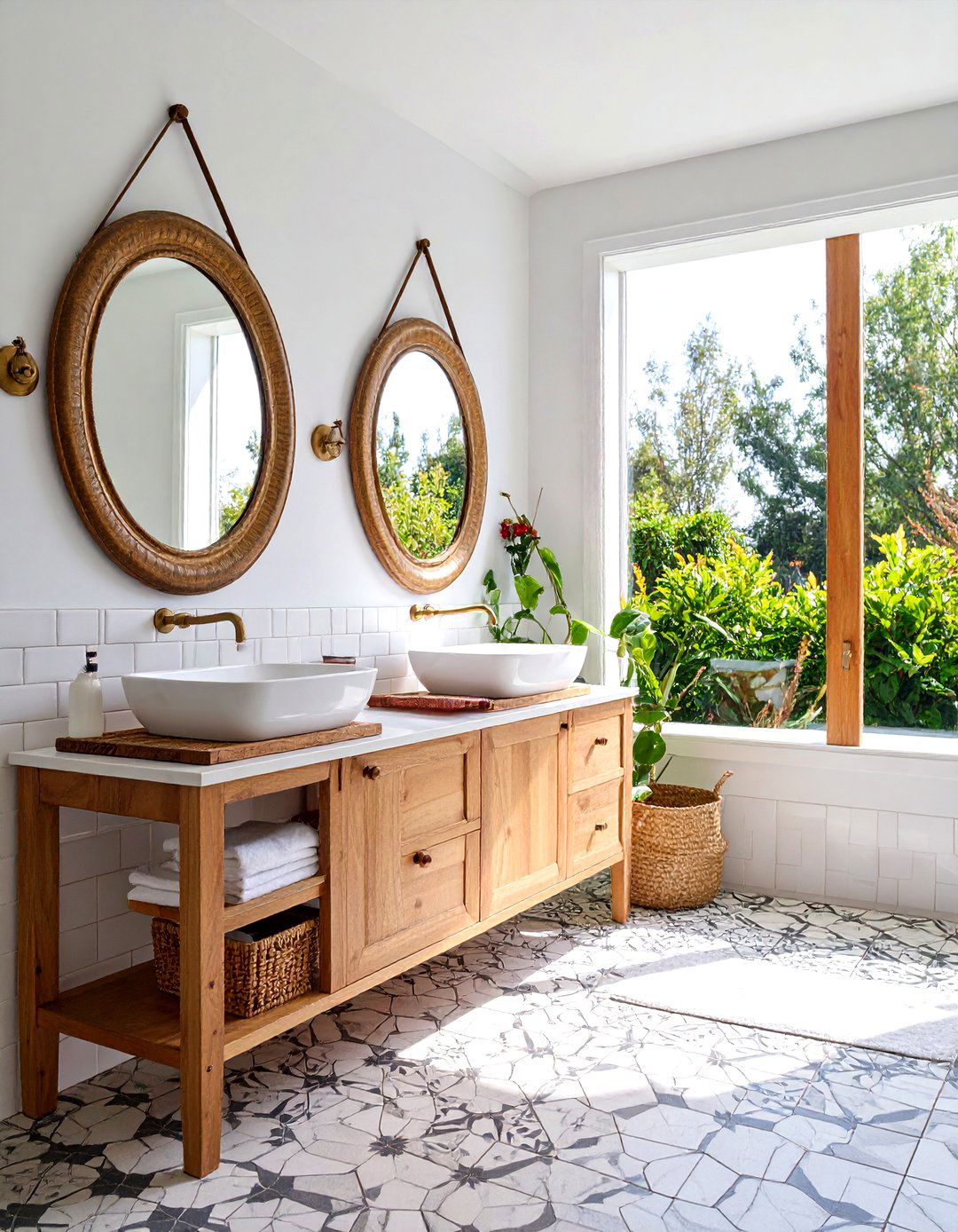 Eclectic Bathrooms Mixing Tiles and Textures - 20 Eclectic Interior Design Ideas