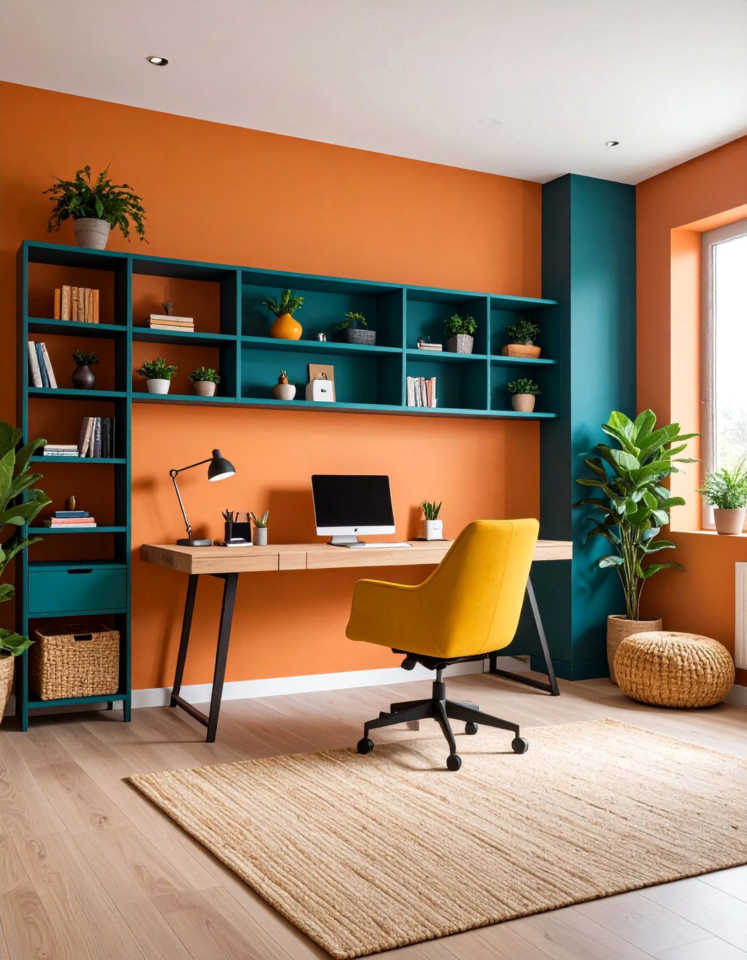 Eclectic Color Palette for a Vibrant Home Office - 20 Bohemian Home Office Ideas