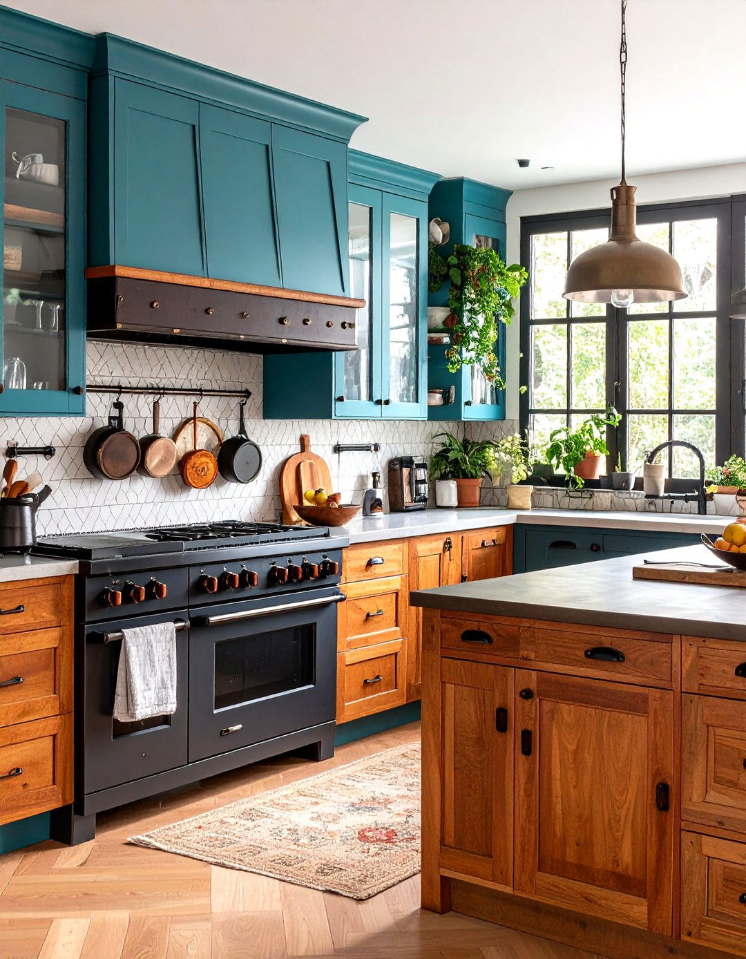 Eclectic Hardware Mix Personalizes Kitchen Details - 20 Eclectic Kitchen Ideas