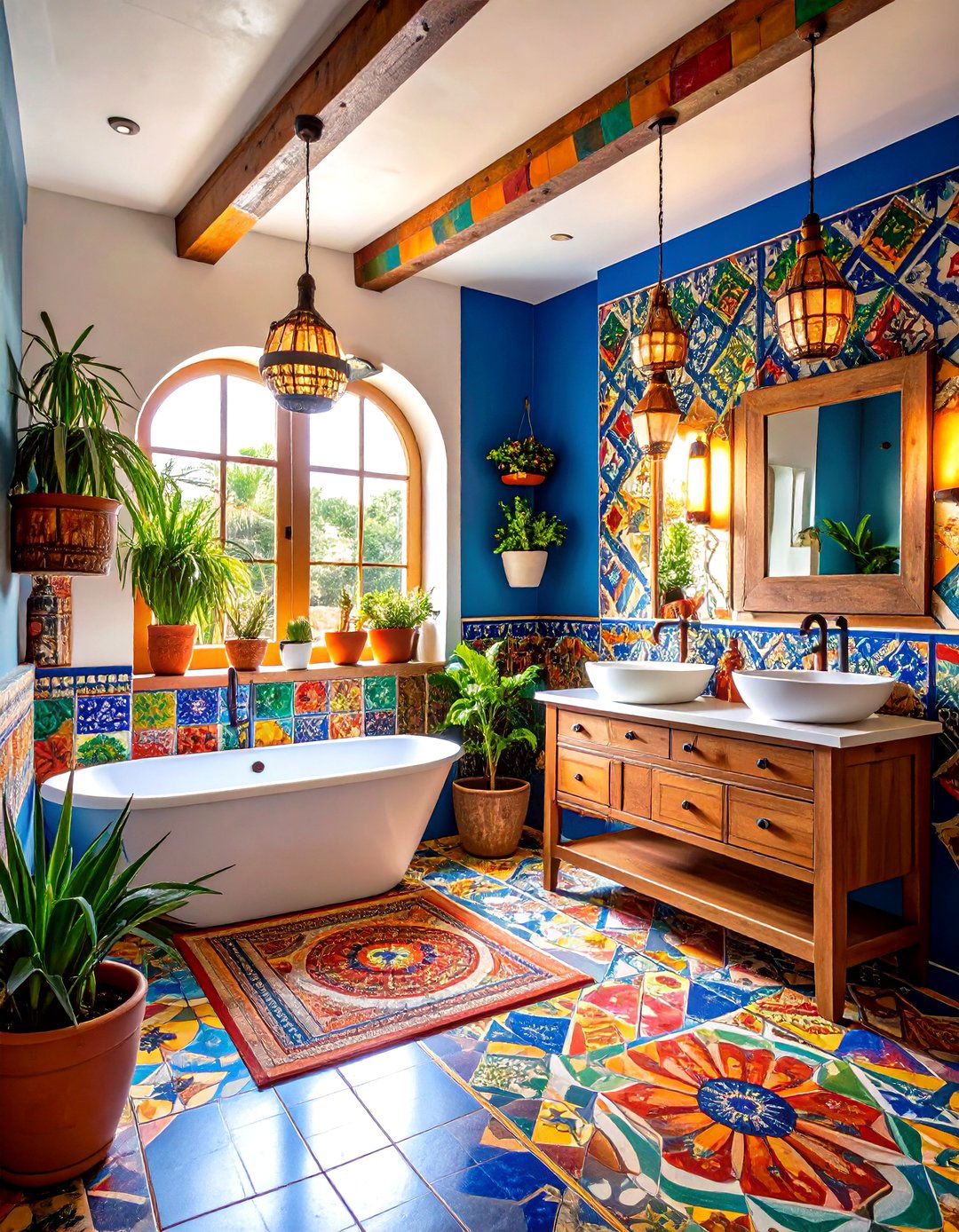 Eclectic Mexican Bathroom Personality - 20 Mexican Bathroom Ideas