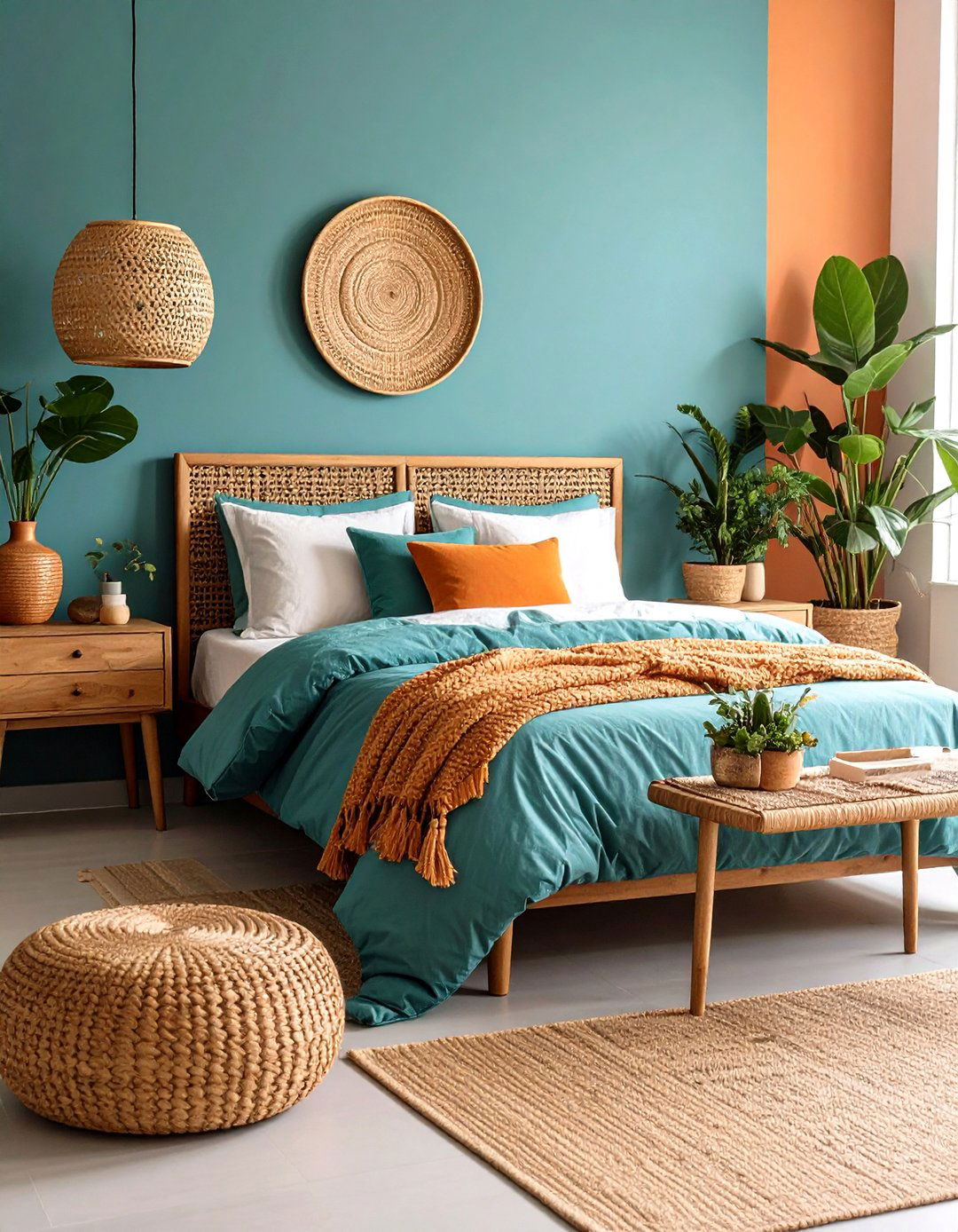 Eclectic Mixes for Unique Character - 20 Teal and Orange Bedroom Ideas