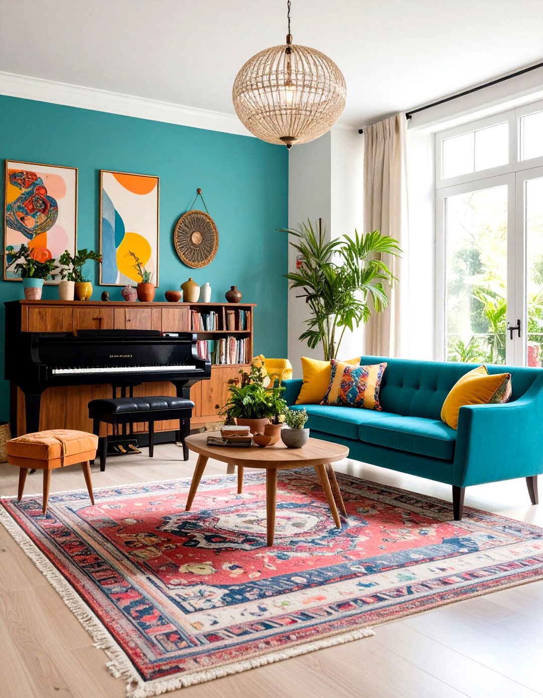 Eclectic Piano Room - 20 Piano Room Ideas