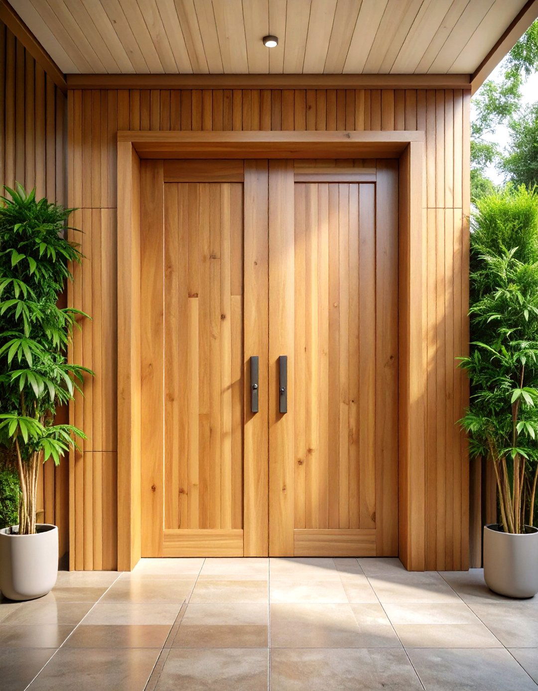 Eco Friendly Bamboo Composite Double Front Door - 20 Double Front Door Ideas