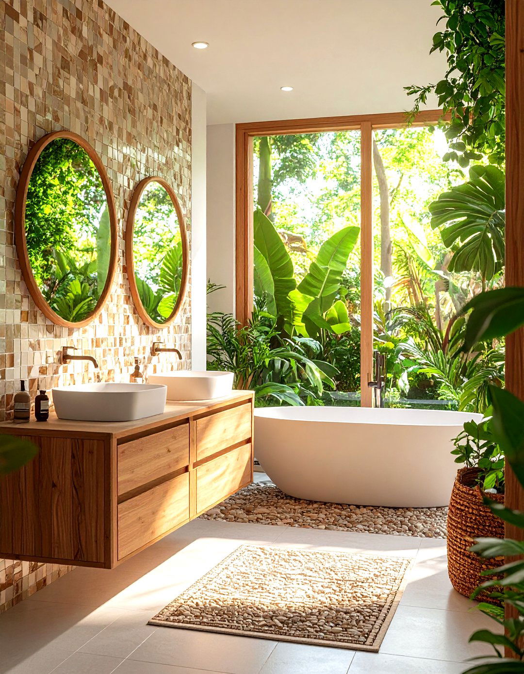 Eco Friendly Luxe Powder Room - 20 Eclectic Powder Room Ideas