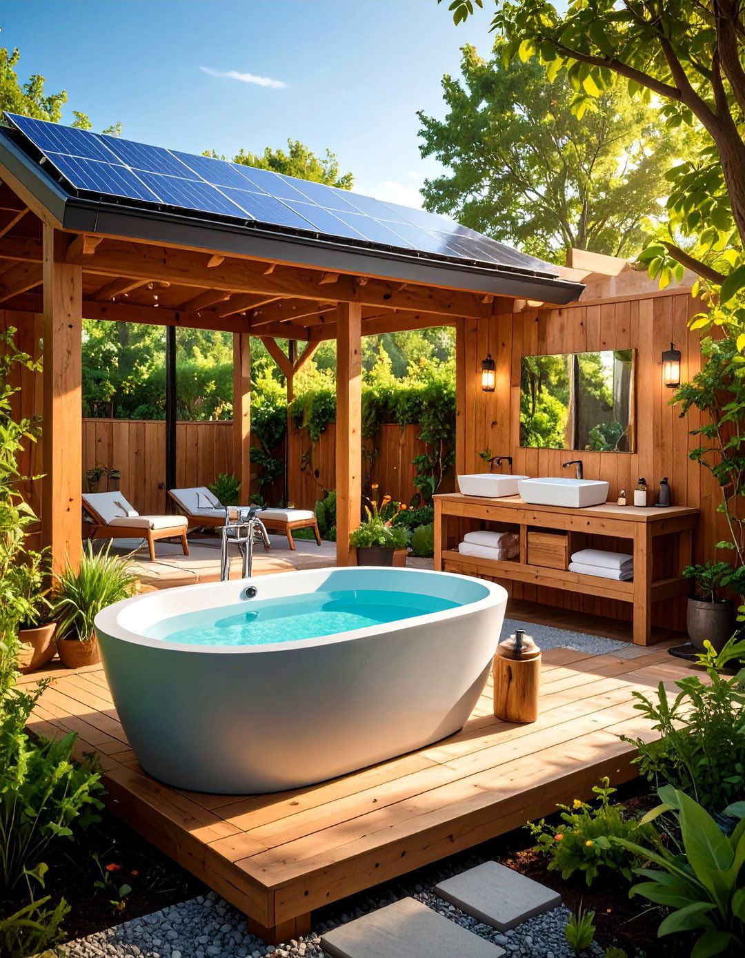 Eco Friendly Outdoor Bath - 20 Rustic Outdoor Bathroom Ideas