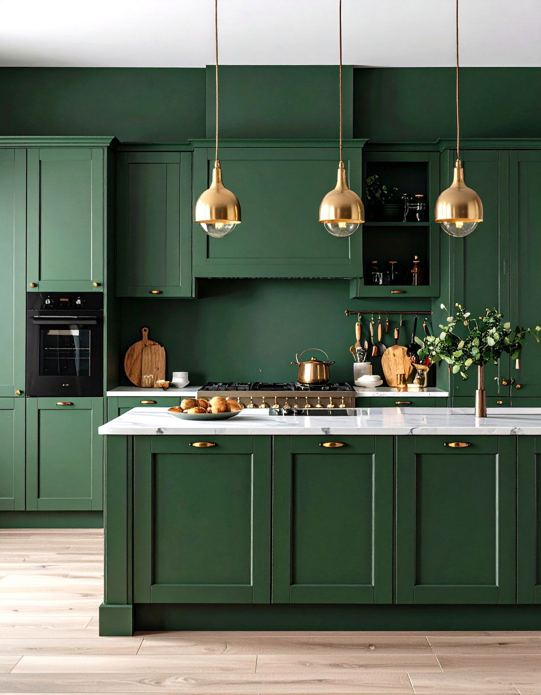 Eco Friendly Paint Choices for a Dark Green Kitchen - 20 Dark Green Kitchen Ideas