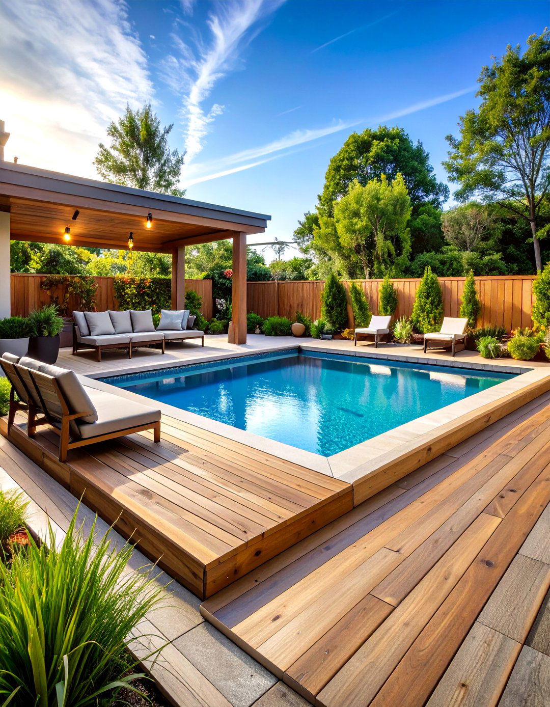 Eco Friendly Pool Patio with Sustainable Materials - 20 Pool Patio Ideas