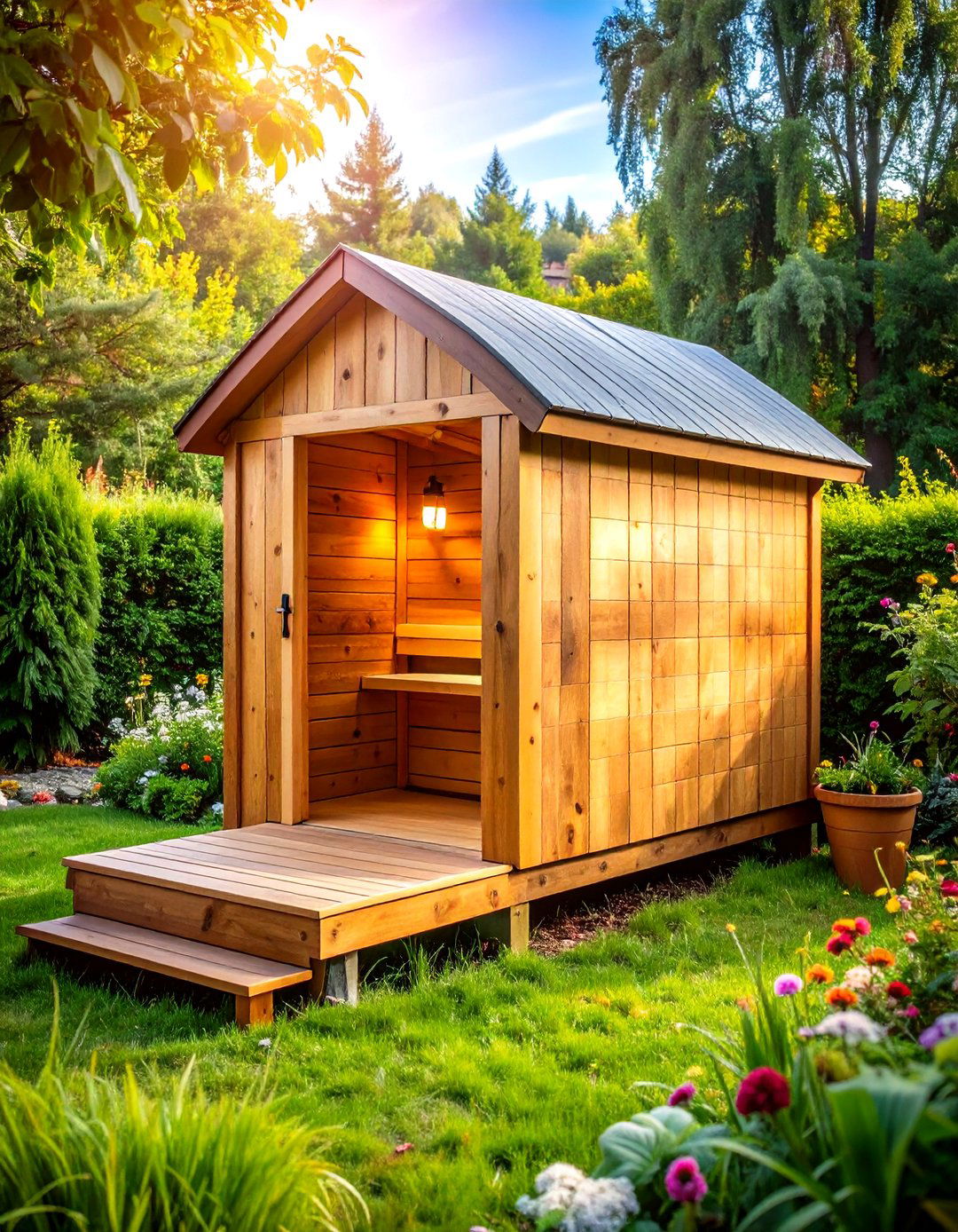 Eco Friendly Reclaimed Wood Outdoor Sauna - 20 Outdoor Sauna Ideas