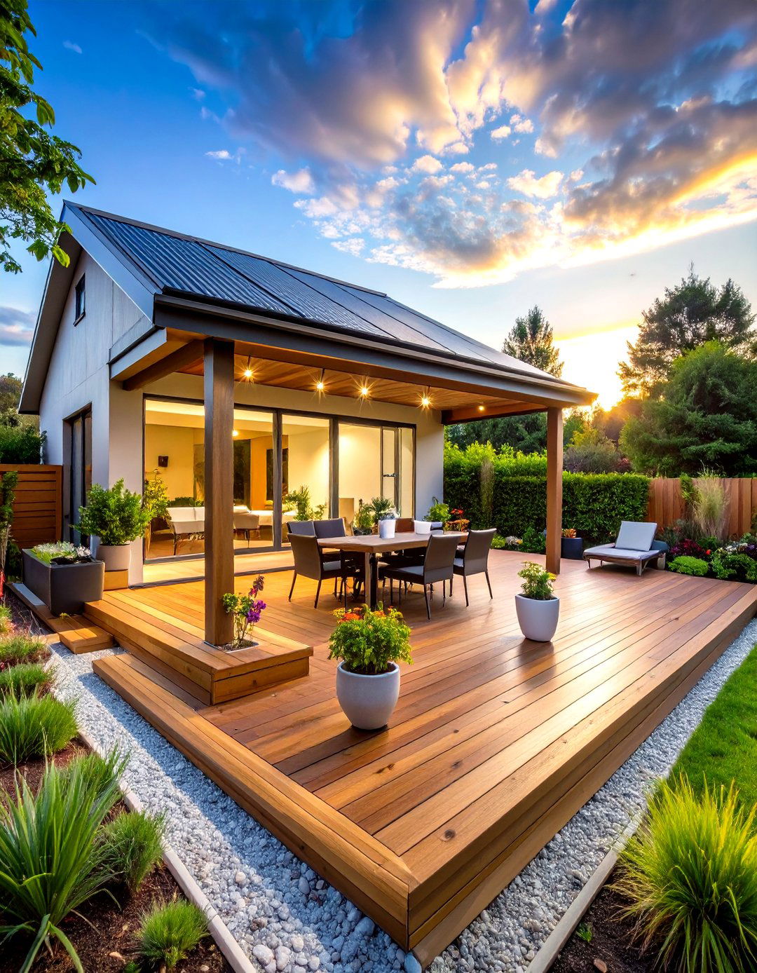 Eco Friendly Sustainable Patio Deck with Green Materials - 20 Patio Deck Ideas