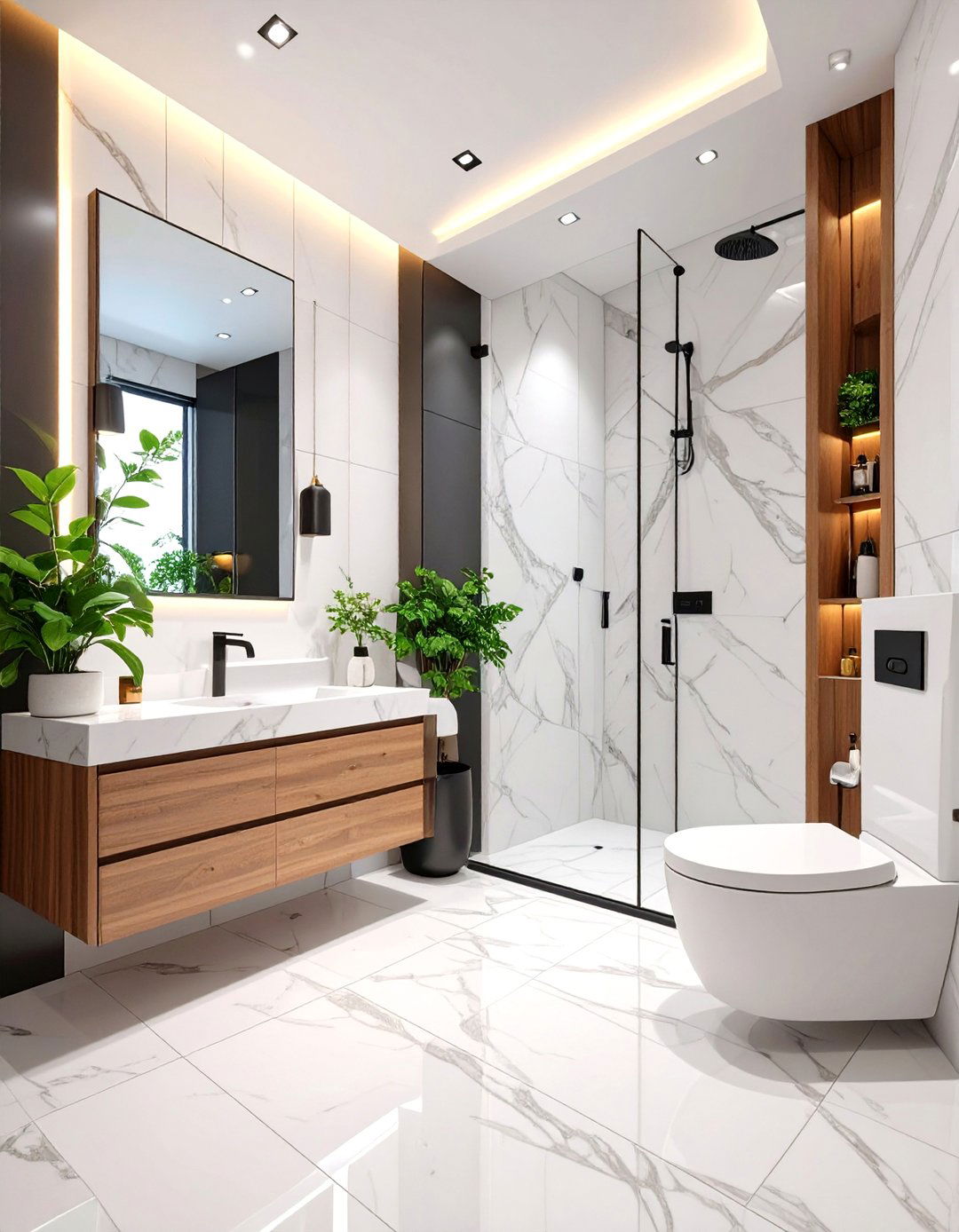 Eco Savvy Materials Future Proof the Black and White Bathroom - 20 Black and White Bathroom Ideas