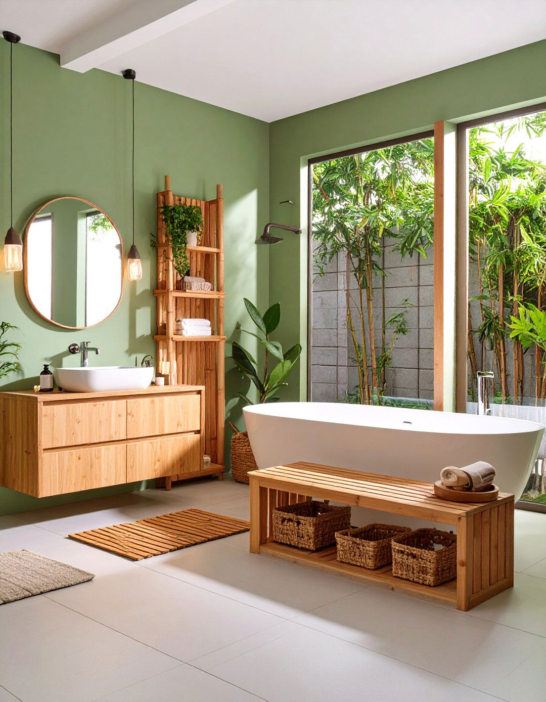 Eco friendly Bamboo Elements - 20 Tub-shower Combo Ideas
