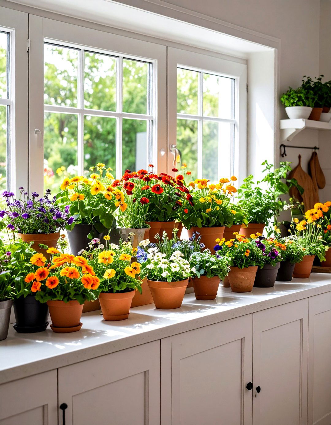 Edible Flower Indoor Garden - 20 Indoor Garden Ideas