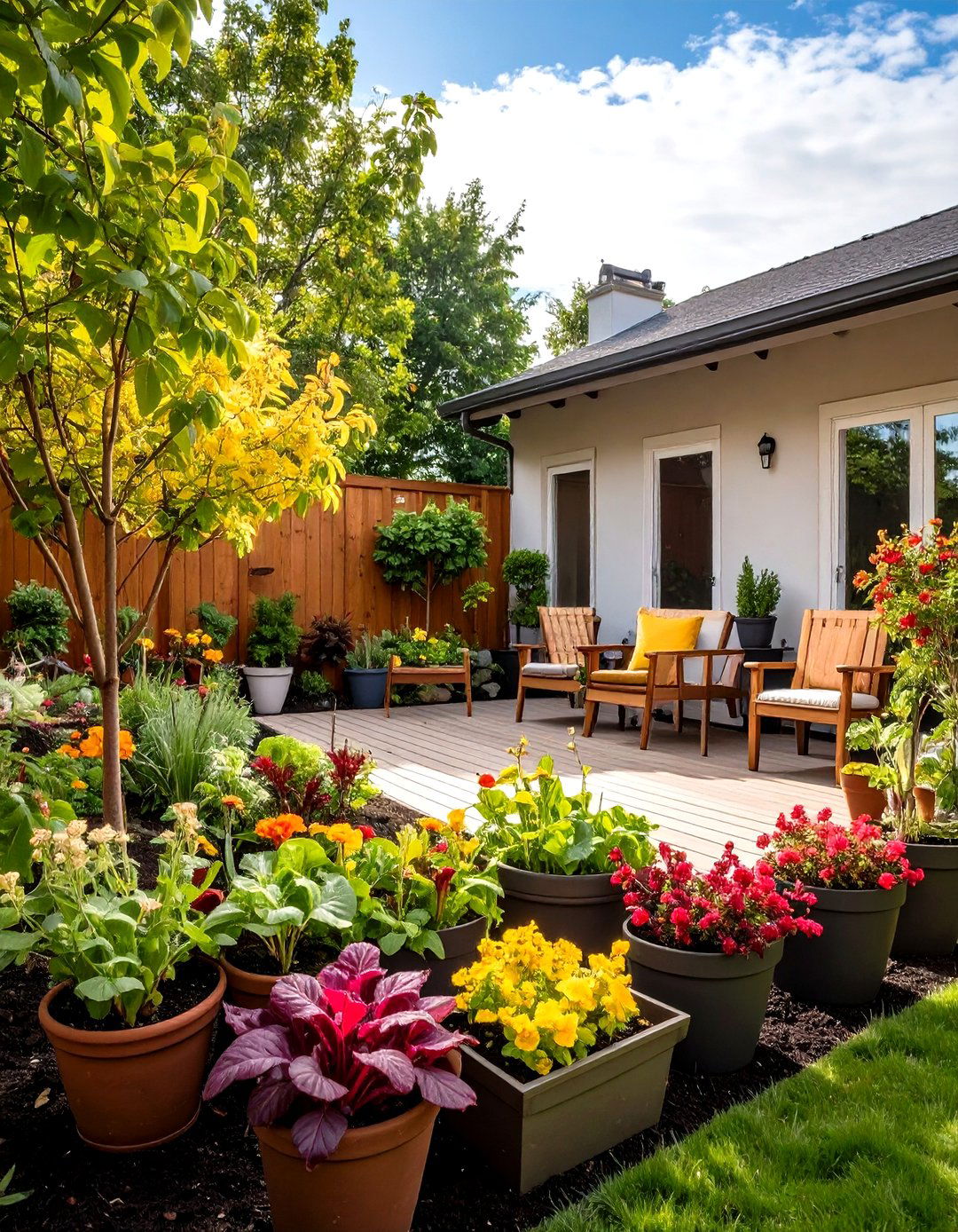 Edible Ornamental Pairings Maximize Utility in a Small Garden - 20 Modern Small Garden Ideas