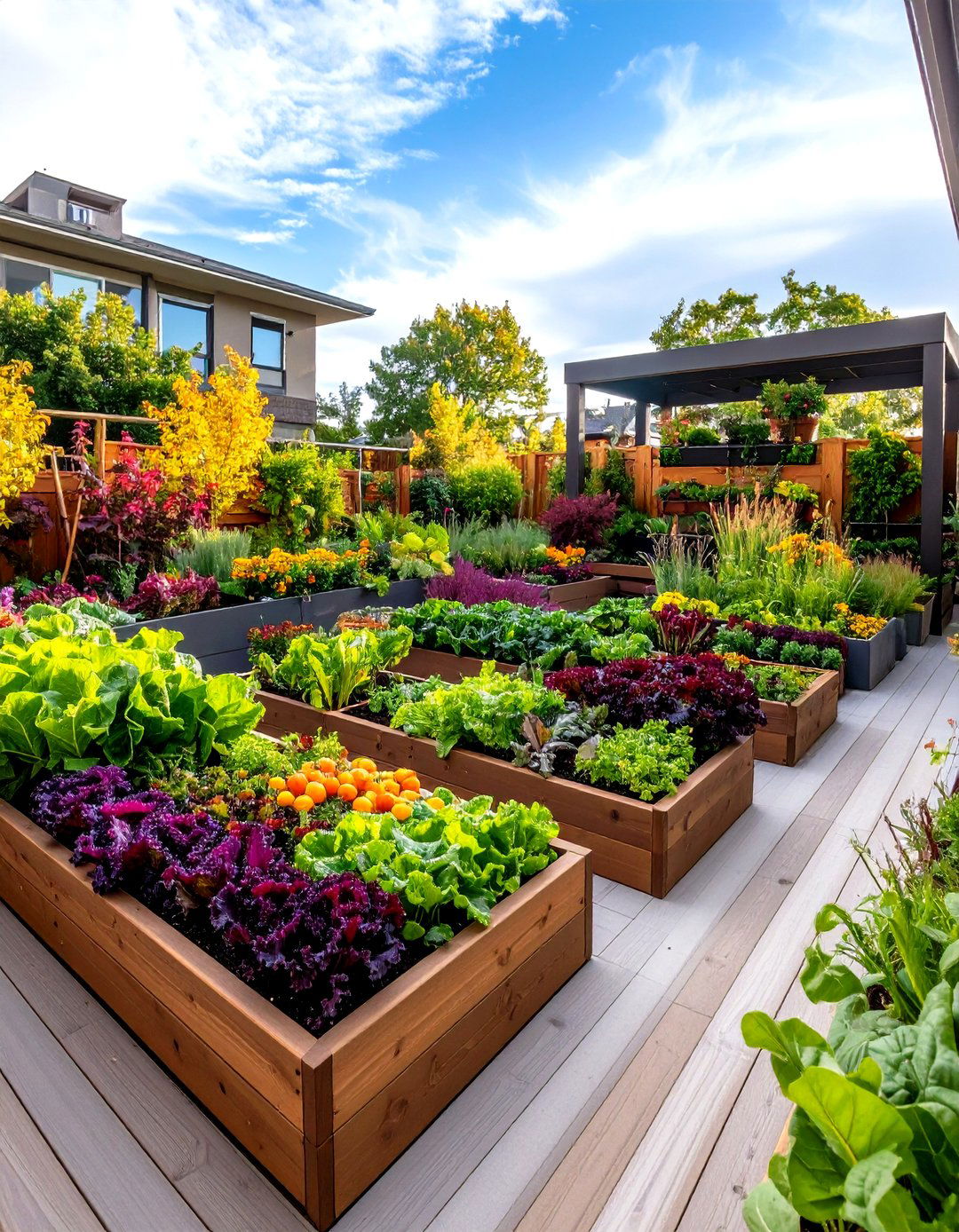 Edible Rainbow Patio Garden - 20 Patio Garden Ideas