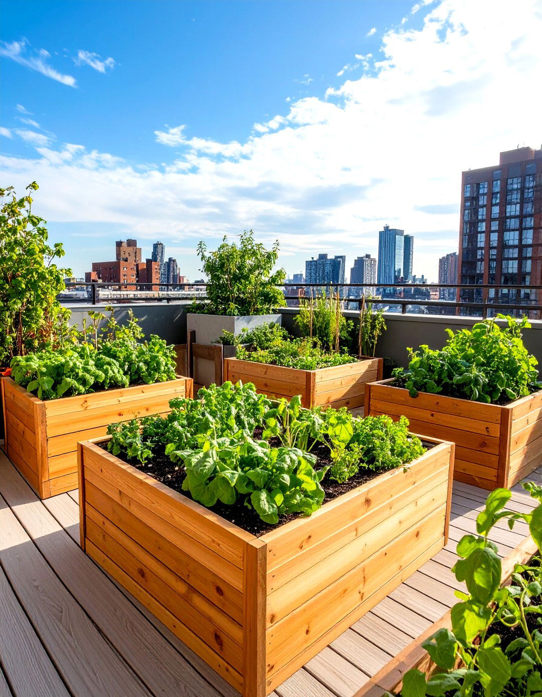 Edible Vegetable and Herb Gardens on Rooftop Garden Terraces - 20 Rooftop Garden Ideas