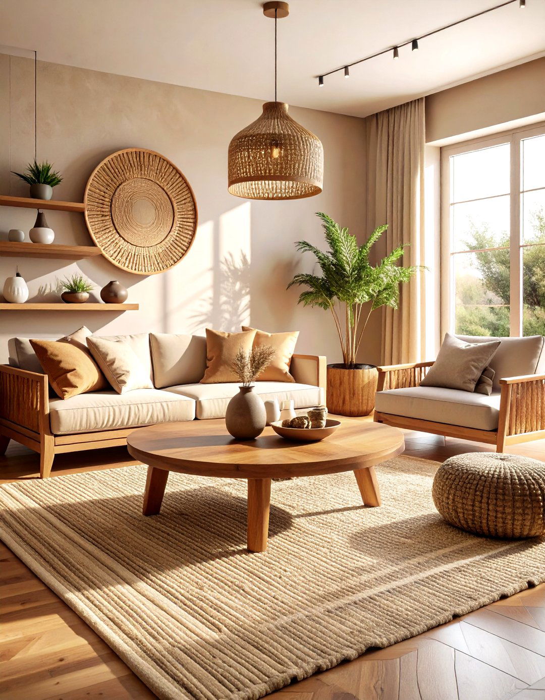 Egyptian Cotton with Rich Timber Accents - 20 Dulux Egyptian Cotton Living Room Ideas