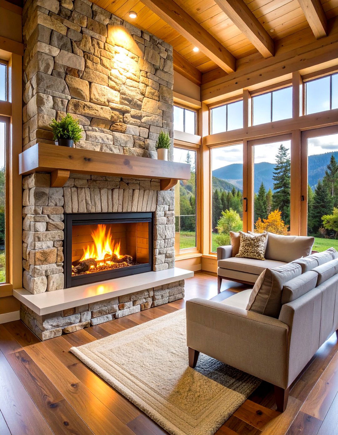 Electric Cabin Fireplace Insert Conversion - 20 Cabin Fireplace Ideas
