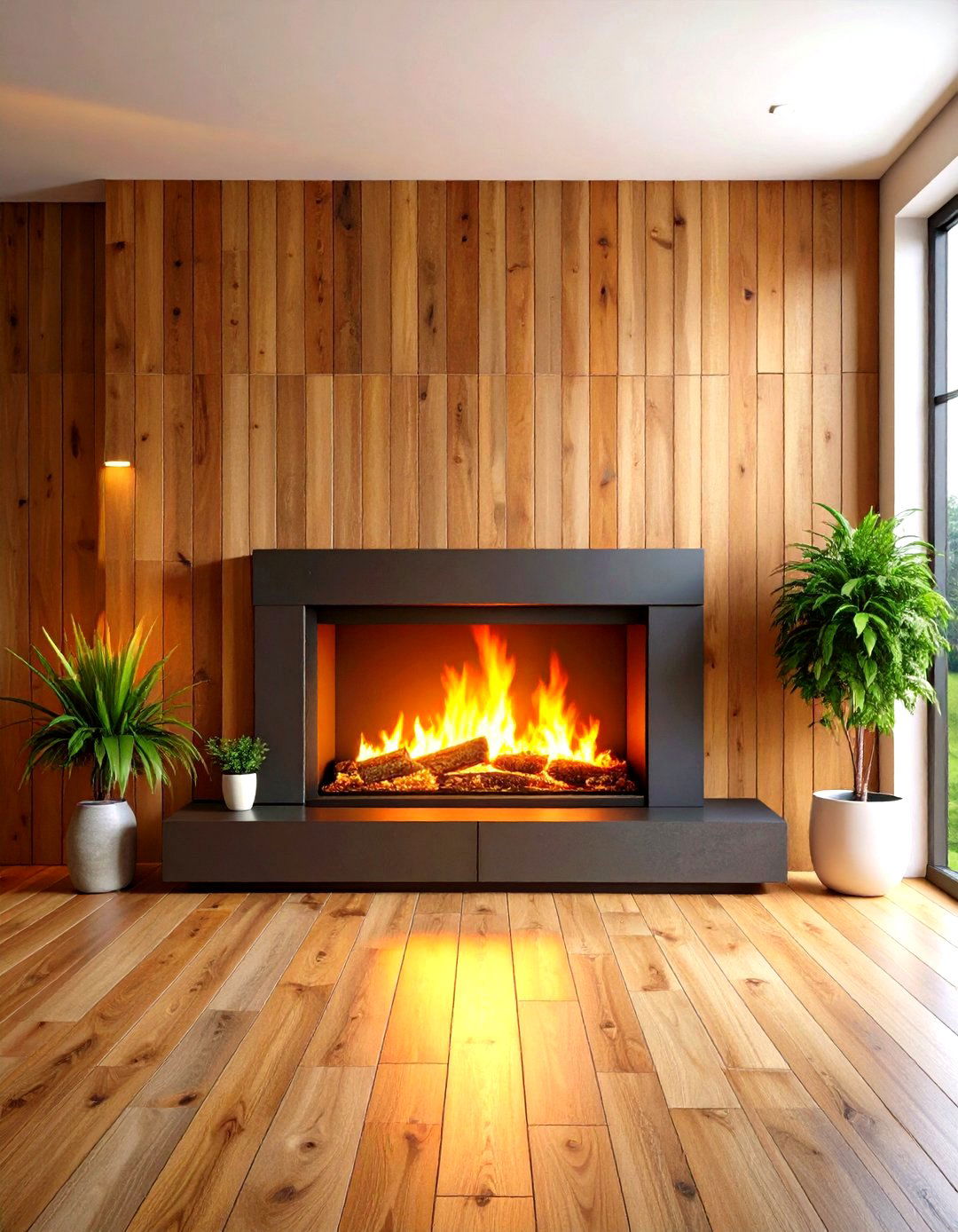 Electric Fireplace Wall - 20 Sunroom With Fireplace Ideas