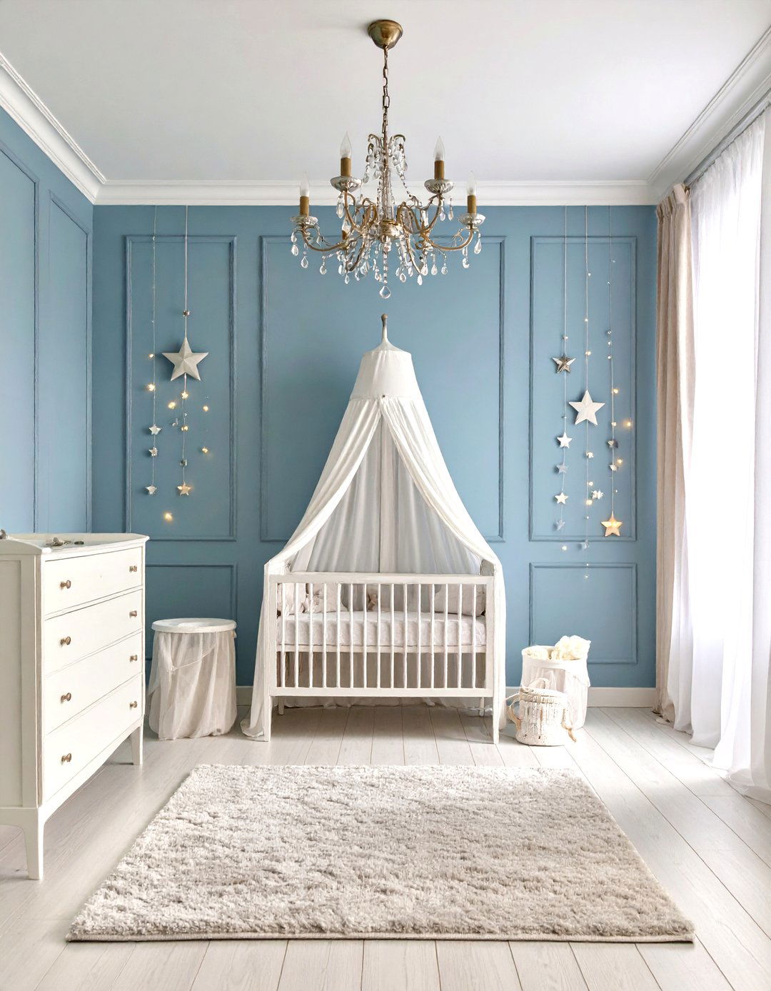 Elegant Cinderella Blue and Silver Disney Nursery - 20 Disney Nursery Ideas