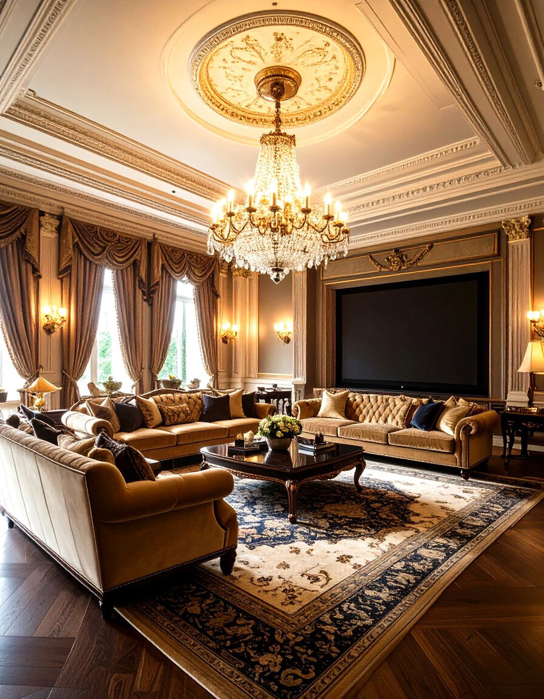 Elegant Formal Media Room - 20 Media Room Ideas