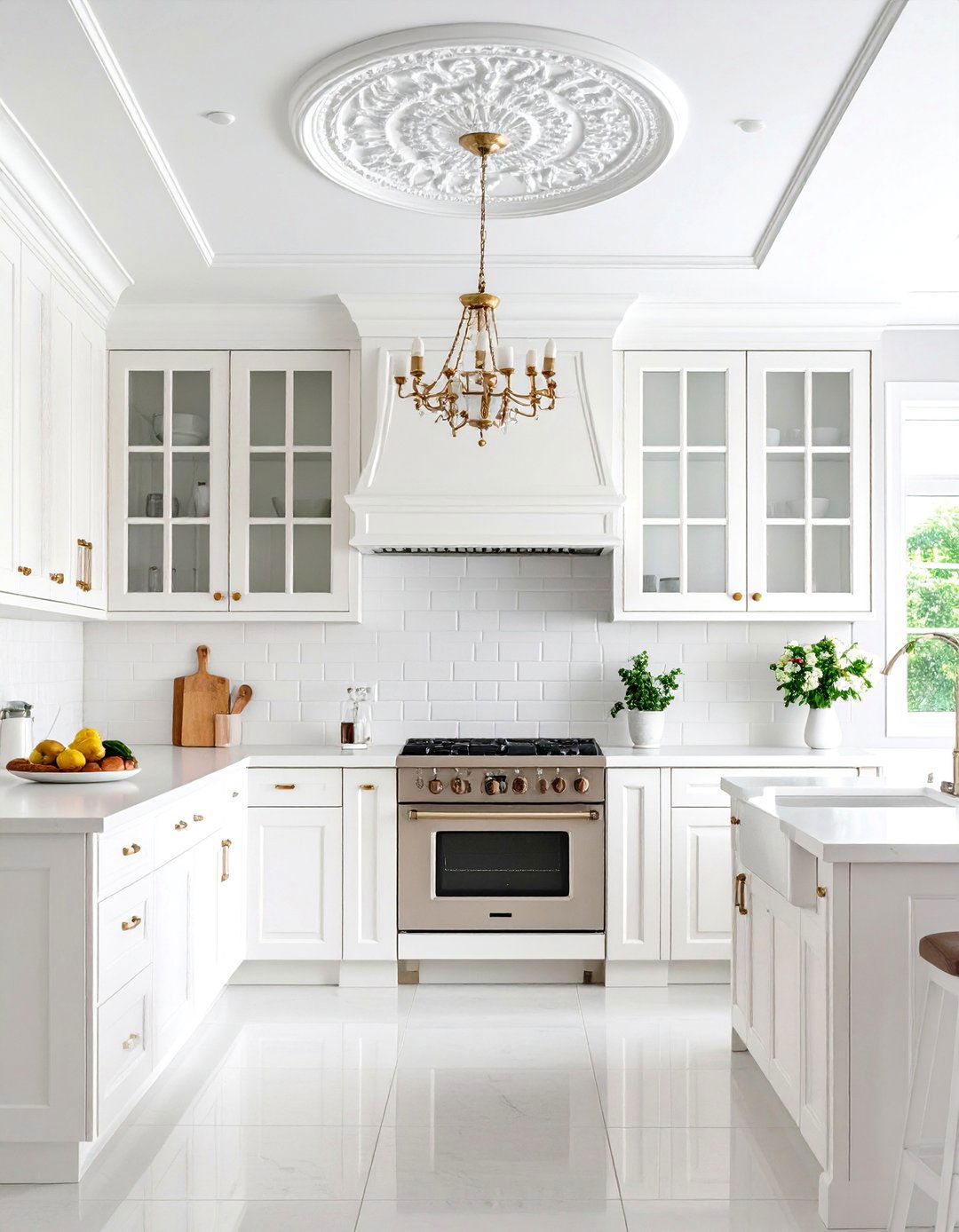 Elegant Kitchen Ceiling Decorative Medallion - 20 Kitchen Ceiling Ideas