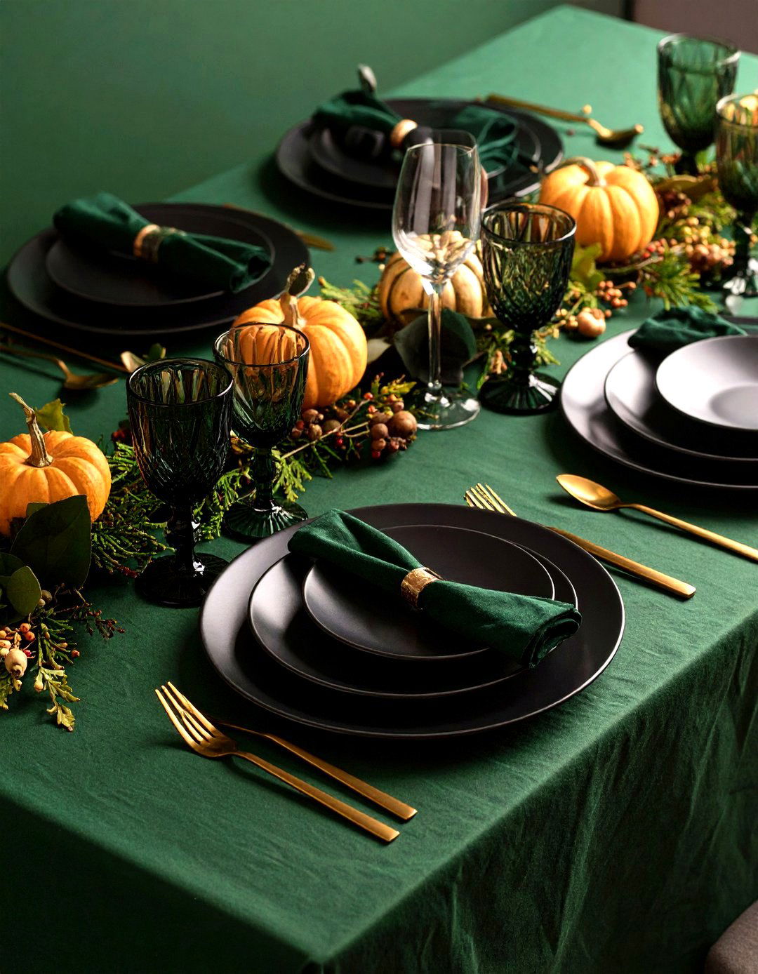 Elegant Monochrome Setting - 20 Thanksgiving Table Settings