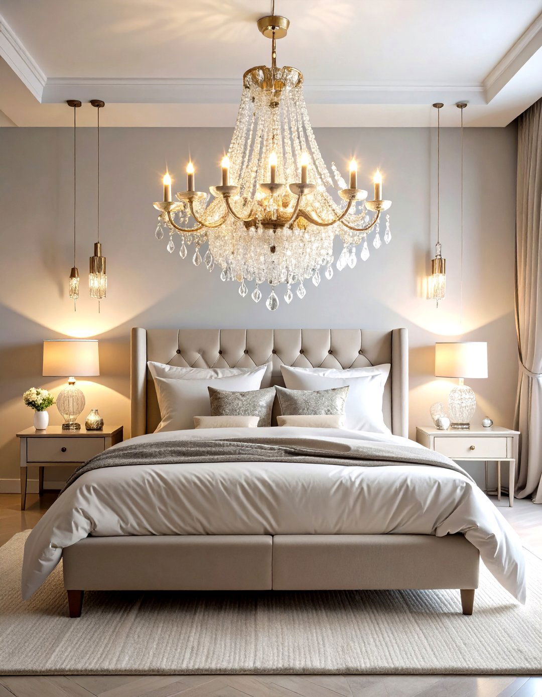 Elegant Parisian Chandelier Themed Bedroom - 20 Parisian Themed Bedroom Ideas