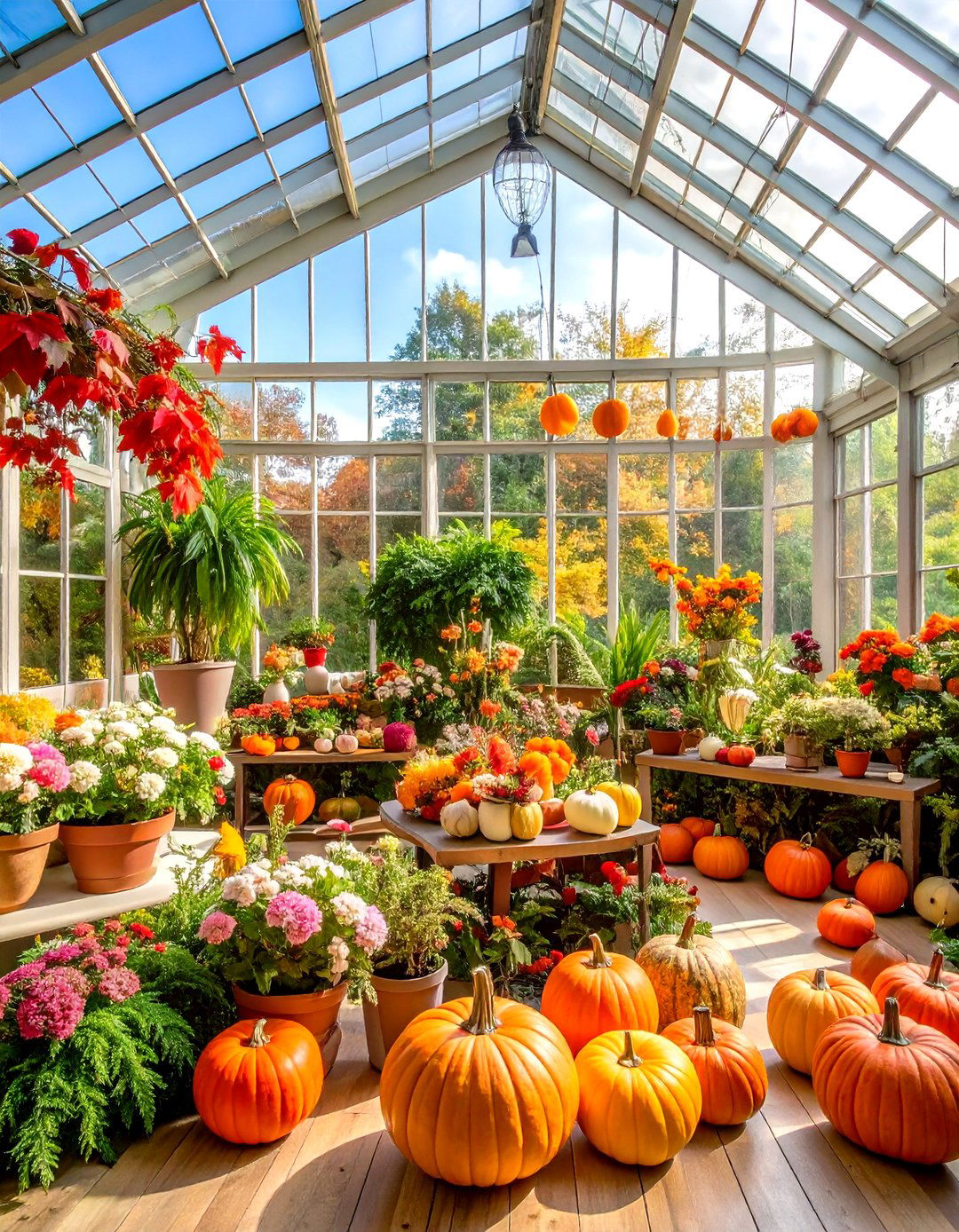 Elegant Pressed Flower Pumpkin Decor Showcase - 20 Pumpkin Decor Ideas