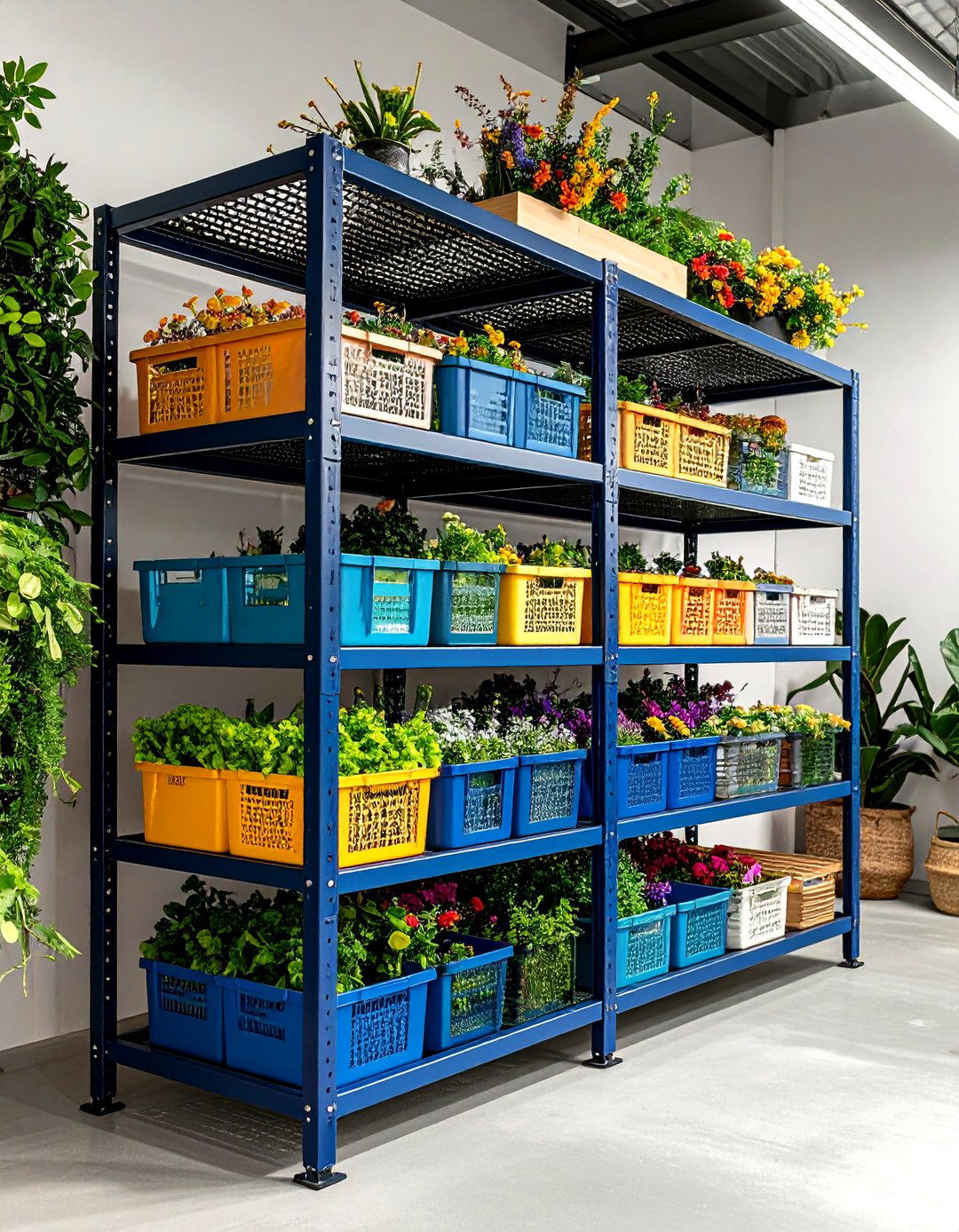 Elevate Bulky Items with Overhead Ceiling Racks - 20 Garage Storage Ideas