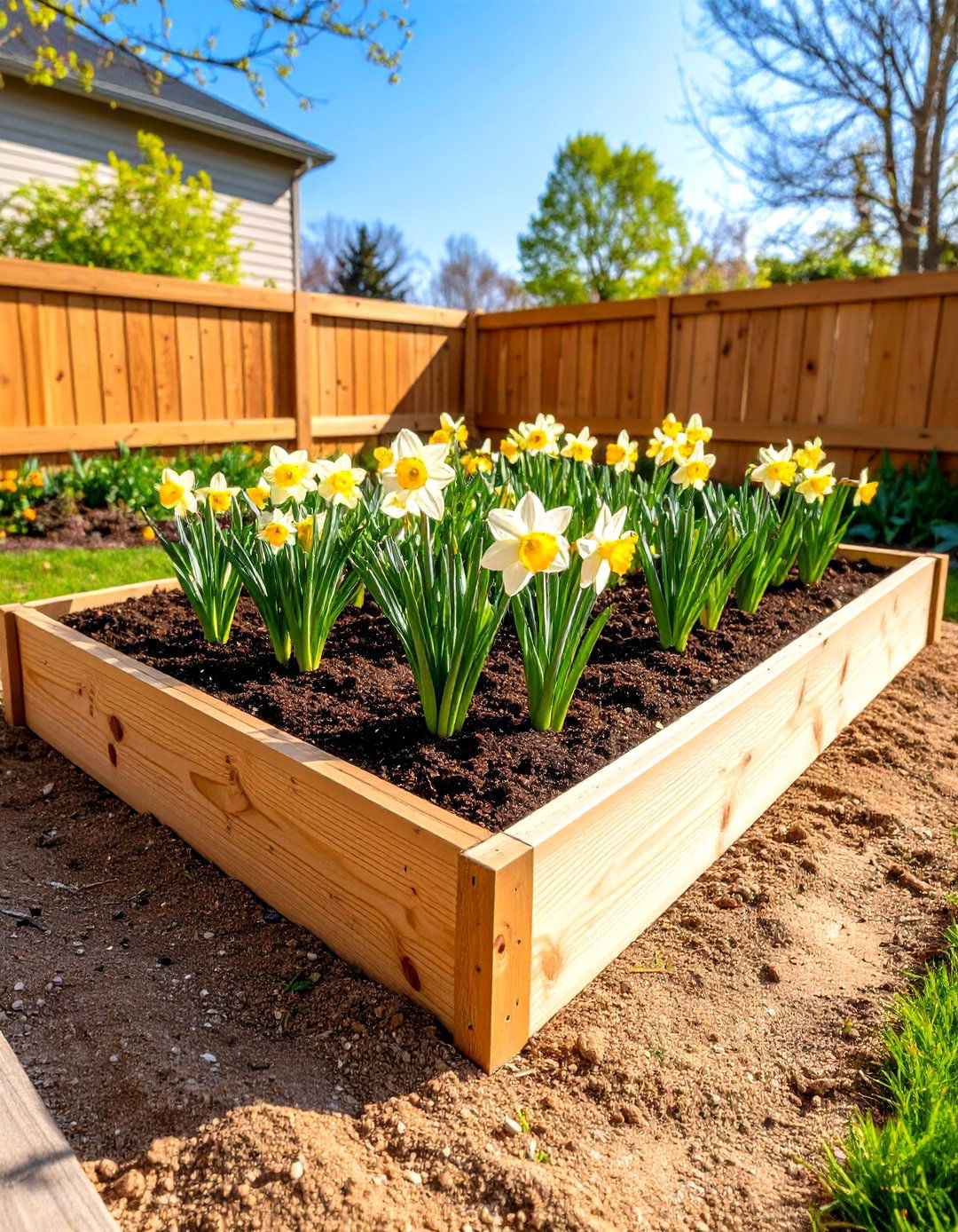 Elevated Daffodil Raised Bed Showcase - 20 Daffodil Garden Ideas
